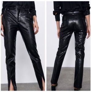 Zara faux leather pant